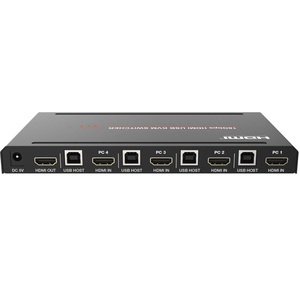18Gbps 4 Port HDMI <strong>KVM</strong> <strong>Switch</strong> 4 in <strong>1</strong> Out HDMI <strong>KVM</strong> Switcher Keyboard