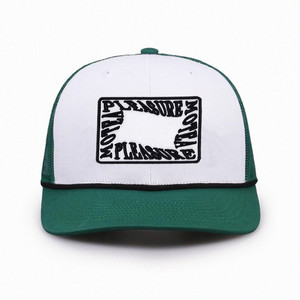 6 <strong>Panel</strong> 2 Tone Design <strong>With</strong> Front Stitching Embroidery <strong>Patch</strong> Adjustable Structured Mesh Back Baseball Caps Rope Trucker Hat - Product Image 1