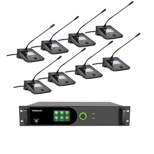 Проводной аудиоконференцсвязи VD7000 TCP/IP/RJ45, сетевой интерфейс, Ethernet-кабель, беспроводной конференц-микрофон, металл