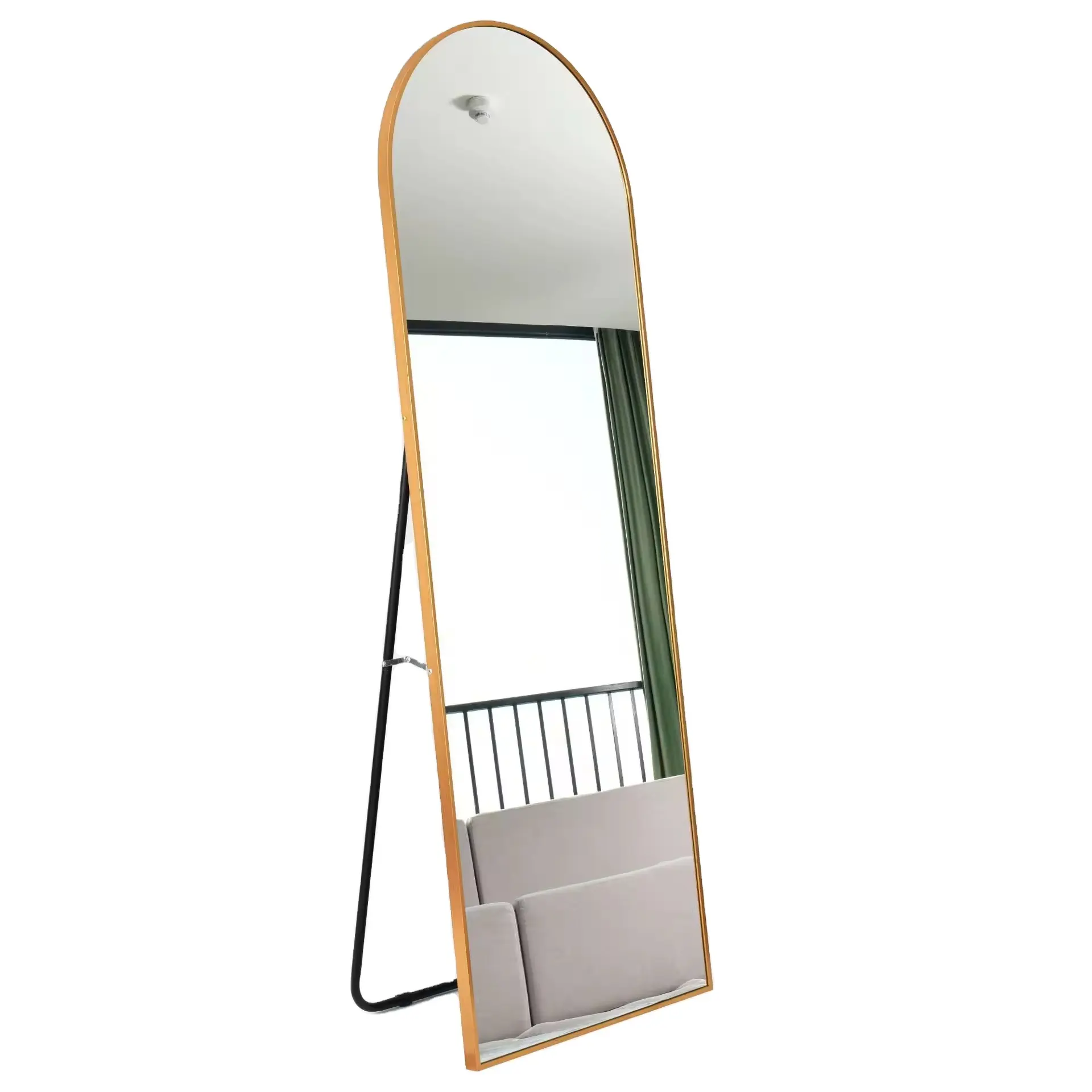 Miroir de sol en alliage d'aluminium, miroir mural suspendu dressing miroir moderne simple pour magasin de vêtements