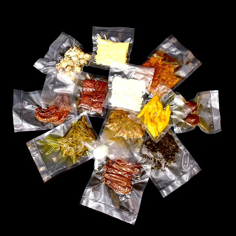 Bolsa de embalaje al vacío de nailon, sellador térmico de grado alimenticio personalizado, a prueba de humedad, para envasado de alimentos, mariscos y carne