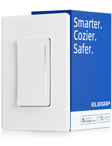 单极触摸面板智能调光器开关，兼容Alexa和谷歌助手的2.4ghz wi-fi调光器开关 - Product Image 1