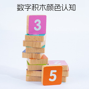 CPC CE Montessori Educational Math Manipulatives Number <strong>Counting</strong> Blocks Toddler Wooden Math Board Finger <strong>Counting</strong> Math Toys - Product Image 2