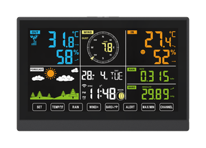 Estación meteorológica digital profesional 5 en 1, panel solar, conectividad WIFI, controlador de temperatura, pronóstico meteorológico preciso - Product Image 3