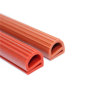 แถบยางซิลิโคนสีแดงขอบป้องกันอุณหภูมิสูงมีบริการตัด - Product Image 1