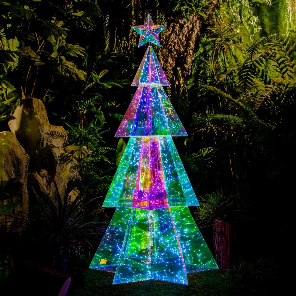 Centro comercial Exhibición Gran árbol de Navidad Led Deslumbrante Luminoso Al Aire Libre Decoraciones navideñas Luces