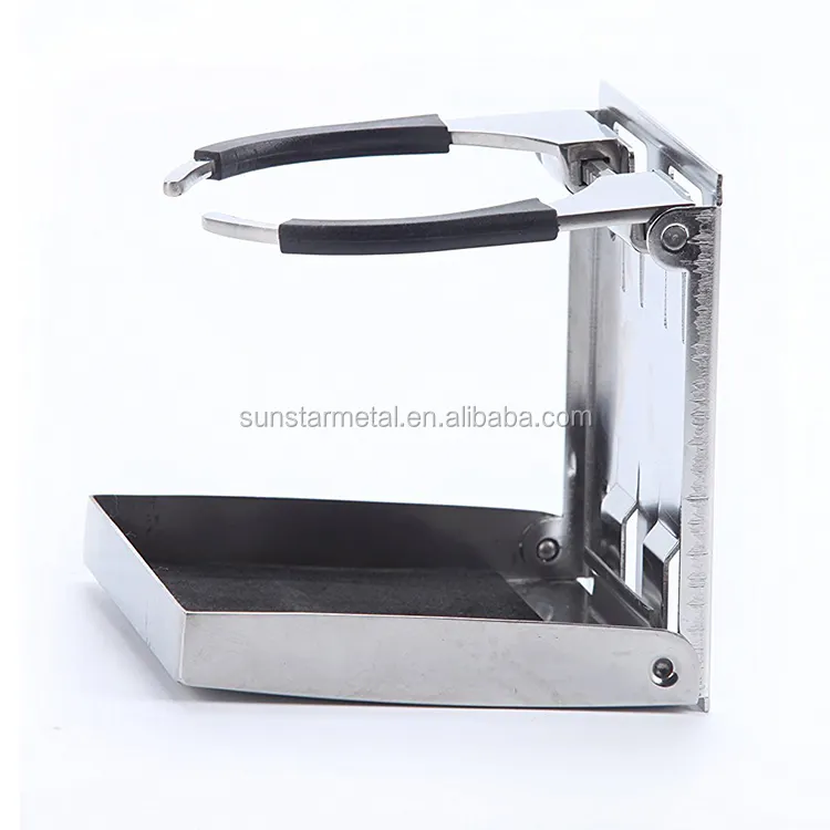 Stainless Steel Adjustable Folding Drink Holders Marine Boat Caravan車MugためCupまでDia 3-3/8"