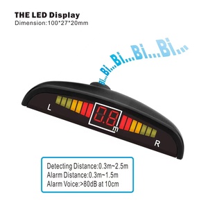 Sistema de Radar de marcha atrás para coche, 4 sensores de aparcamiento, detección de distancia, pantalla LED, advertencia de sonido - Product Image 3