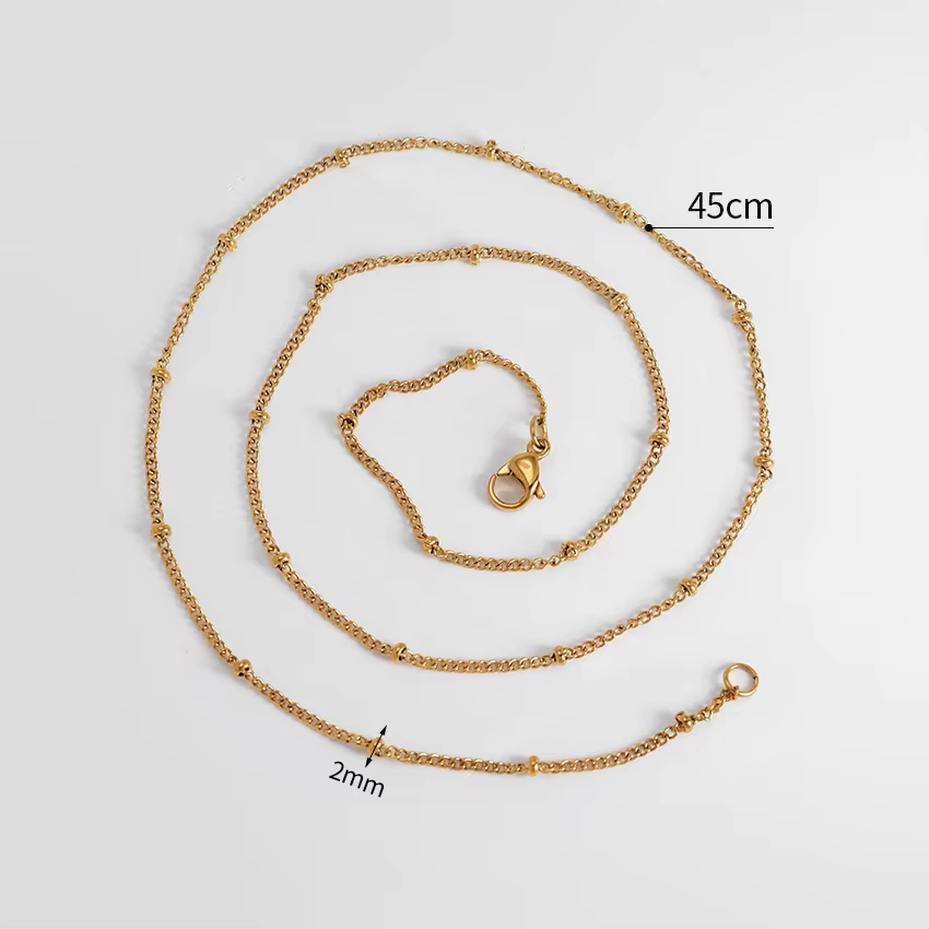 Chaîne de boule de perle 2mm * 45cm