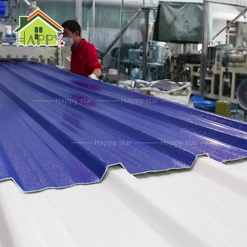 Langfang bonai PVC 타일 방수 지붕 플라스틱 zehn 루핑 upvc 식민지 pvc 타일