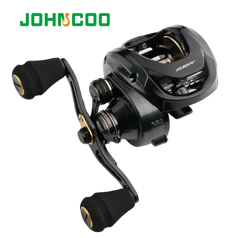 Máy Câu JOHNCOO ARES 8 + 1BB, Máy Câu Khỏe, Máy Câu Ngang Khung Nhôm Kéo Tối Đa 12Kg