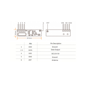 5v 315/433Mhz Super-heterodyne RF Wireless <strong>Receiver</strong> Module Kit Without Encoding for for <strong>Arduino</strong> Board