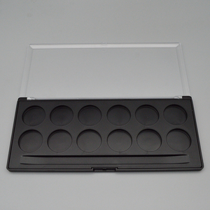 Commercio all'ingrosso forma rettangolare ombretto trucco trasparente custodia trasparente per cosmetici 12 fori contenitori di imballaggio cosmetico - Product Image 6