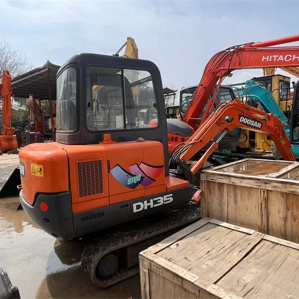 Doosan DH35 חופר, Doosan DH35 DH55 מיני חופר excavadora עשוי xuc עם גומי tracker ולהב דוזר