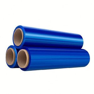 蓝色彩色聚乙烯/LLDPE拉伸塑料收缩包装薄膜20微米高品质托盘包装工厂价格 - Product Image 3