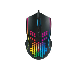 Mouse da gioco con illuminazione colorata 8D con programmazione ottica di tracciamento luminoso con cavo cavo di progettazione fabbrica OEM uso del Computer
