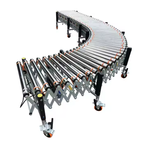 Multi-wedge Belt Container Flexible Telescopic Powered Roller Conveyor Line <strong>Loading</strong> <strong>Unloading</strong> - Product Image 4