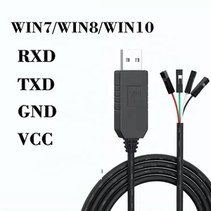 FTDI yonga seti FT 232 5V 3.3V USB 4 PIN Dupont Uart TTL seri dönüştürücü kablosu ahududu Pi için