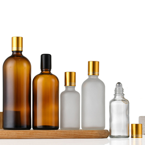 5ml 10ml 30ml 50ml 150ml 220ml琥珀色の透明な丸い香水ロールオンガラスボトルattar、エッセンシャルオイル用の金属ローラーボトル付き - Product Image 3