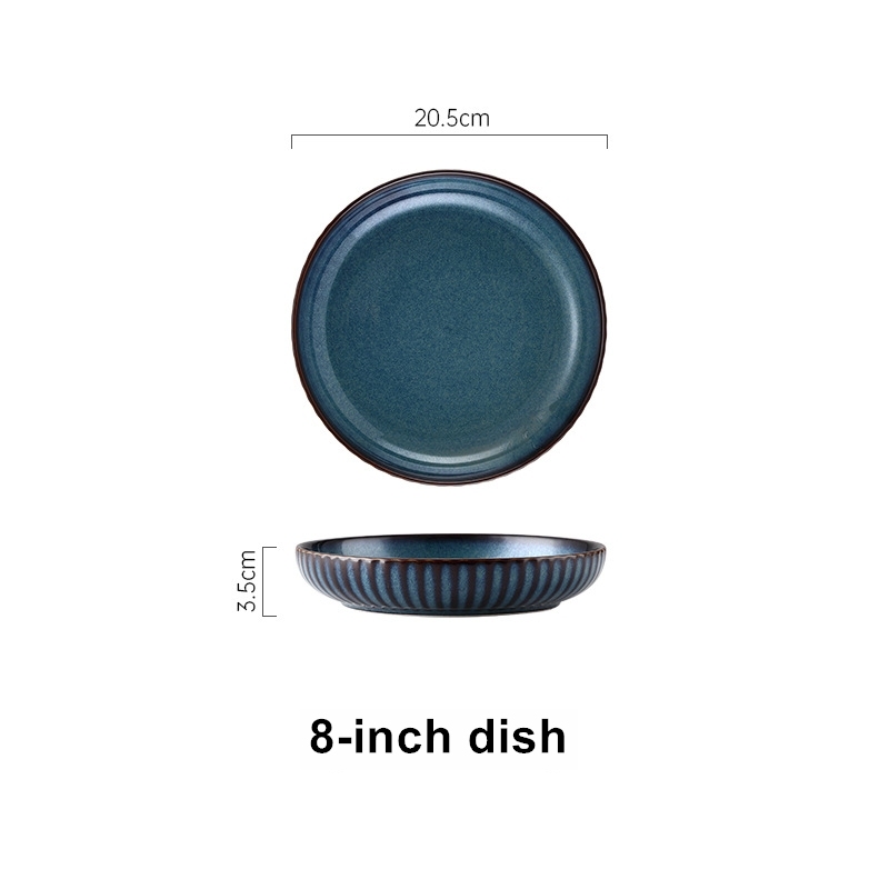 Assiette ronde de 8 pouces