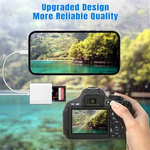 2-in-1 USB-C ช่องเสียบการ์ด SD TF คู่อะแดปเตอร์อ่านการ์ดแบบปลั๊กแอนด์เพลย์ตัวแปลงกล้องสำหรับ iPhone 16 OTG การติดตั้งภายนอก - Product Image 4