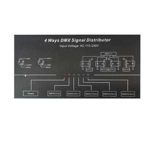 Система светодиодного освещения DMX разветвитель сигнала DMX124 AC100-240V 4CH DMX контроллер DMX rgbw усилитель - Product Image 5