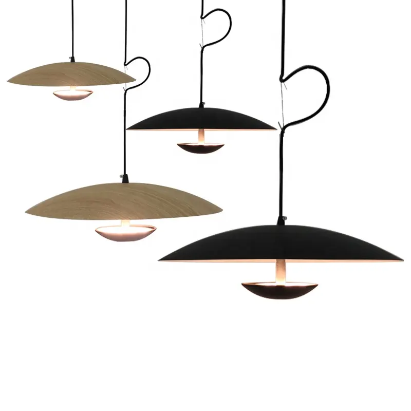 Lámpara colgante moderna de hierro, accesorio de luz, color negro, buen precio, venta de fábrica