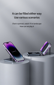 ที่ชาร์จไร้สายแบบพับได้2-in-1สำหรับอุปกรณ์ Apple และ Android นาฬิกาอัจฉริยะและโทรศัพท์ที่มีคุณสมบัติแม่เหล็ก - Product Image 5