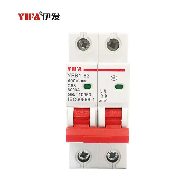 Yueqing YIFA 2 polos 30 amperios disyuntores magnéticos para protección del hogar