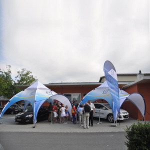 Maxgölgelik özelleştirilmiş 3m 4.8M 6M 9M su geçirmez sergi fuar açık hava etkinlikleri için kemer Gazebo Dome örümcek çadır - Product Image 3