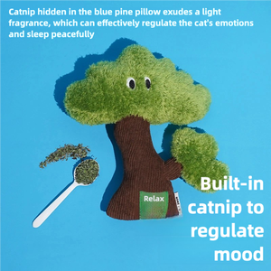Juguete de hierba gatera sostenible moderno para gatos, divertido gato de peluche para masticar, juguetes resistentes a mordeduras de pino chirriante, hierba gatera para entretenimiento de mascotas - Product Image 4