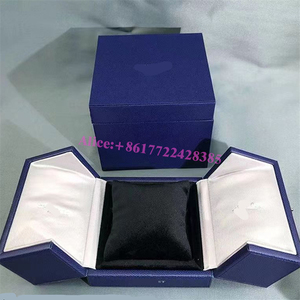 ChAumett <strong>Paris</strong> brand dark blue velvet jewelry quality leather <strong>gift</strong> ring bracelet bracelet custom brand jewelry box