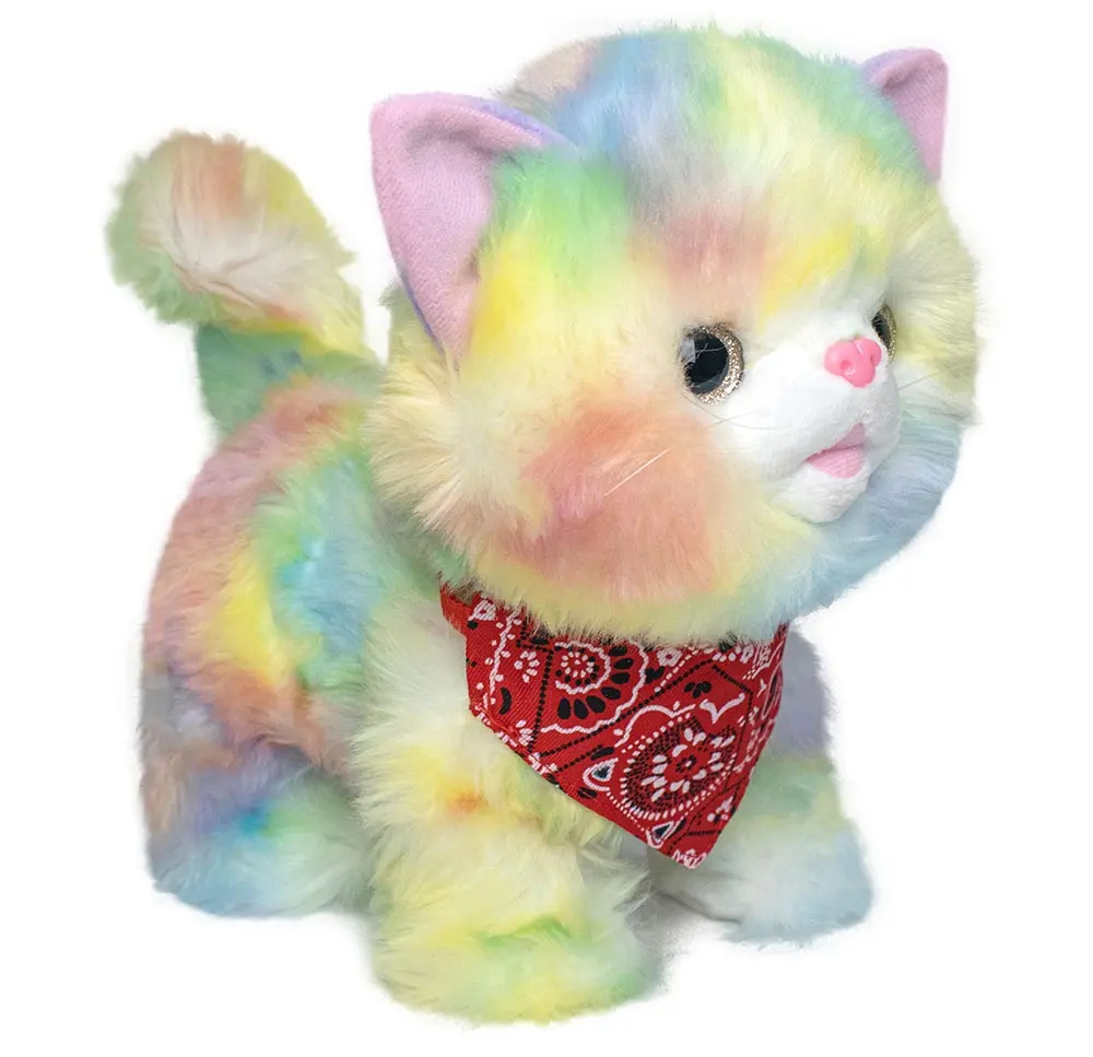 Vendita calda giocattolo elettrico per gatti peluche cartone animato animale peluche bambola per bambini cuscino morbido regalo carino gatto gatto giocattolo parlante personalizzato