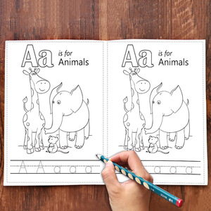 子供キッズアルファベットレターABC練習を書くことを学ぶ本を書く英語の練習手書き就学前の本を追跡する - Product Image 2
