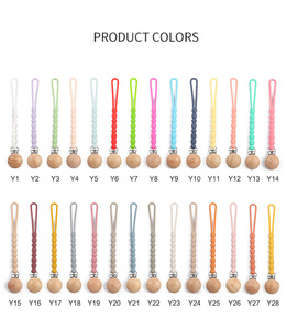 New arrivals cấp thực phẩm mềm linh hoạt bé núm vú Clip & chủ Silicone Mọc Răng Hạt Teether núm vú với clip cho trẻ sơ sinh - Product Image 6