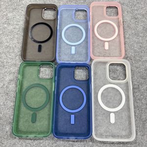 Mat arka kapak Metal Lens ile manyetik kılıf iPhone 14 için kablosuz şarj sihirli artı 13 Pro Max 12 14Pro-PC aksesuar