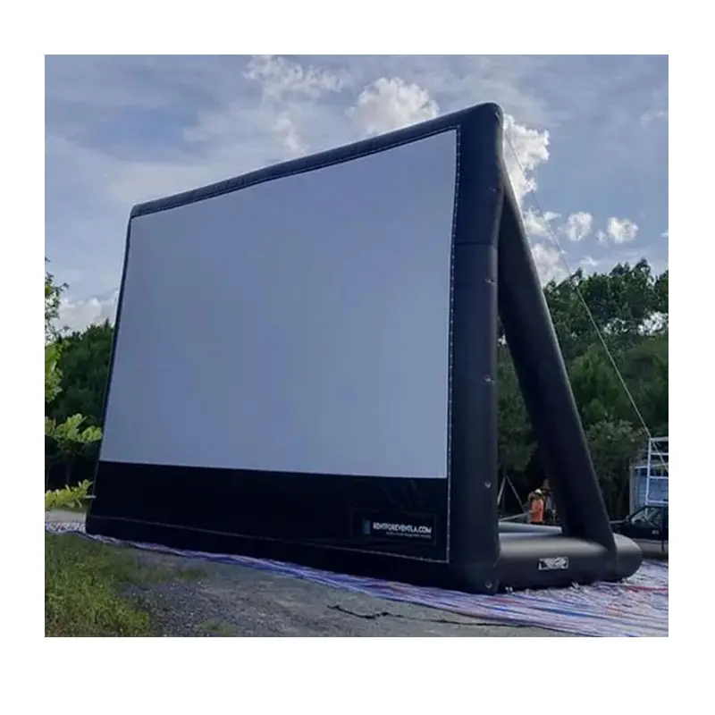 Надувной экран для задней проекции для продажи, ТВ-проектор для наружного кинотеатра, коммерческий большой черный экран для раздувания фильмов