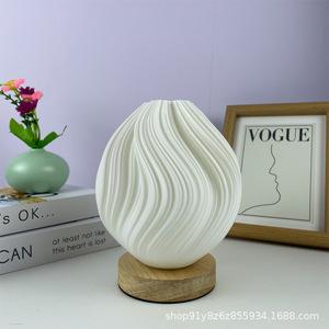Solid Wood Scandinavian <strong>Style</strong> <strong>Small</strong> Table <strong>Lamp</strong> 16-Color Remote Control High-End Bedroom Romantic LED Night Light Creative - Product Image 4