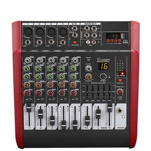 6D Professional <strong>Mixer</strong> Sound System Built in 16 DSP Effect 6 Channels Audio <strong>Mixer</strong> Power <strong>Amp</strong> <strong>Mixer</strong> - Product Image 5