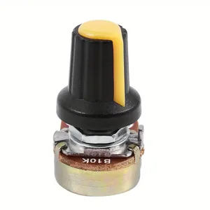 B Type 10K OHM 3 Terminal <strong>Linear</strong> Taper Rotary <strong>Potentiometer</strong>, Non-Waterproof, for Audio and Volume Control - Product Image 3