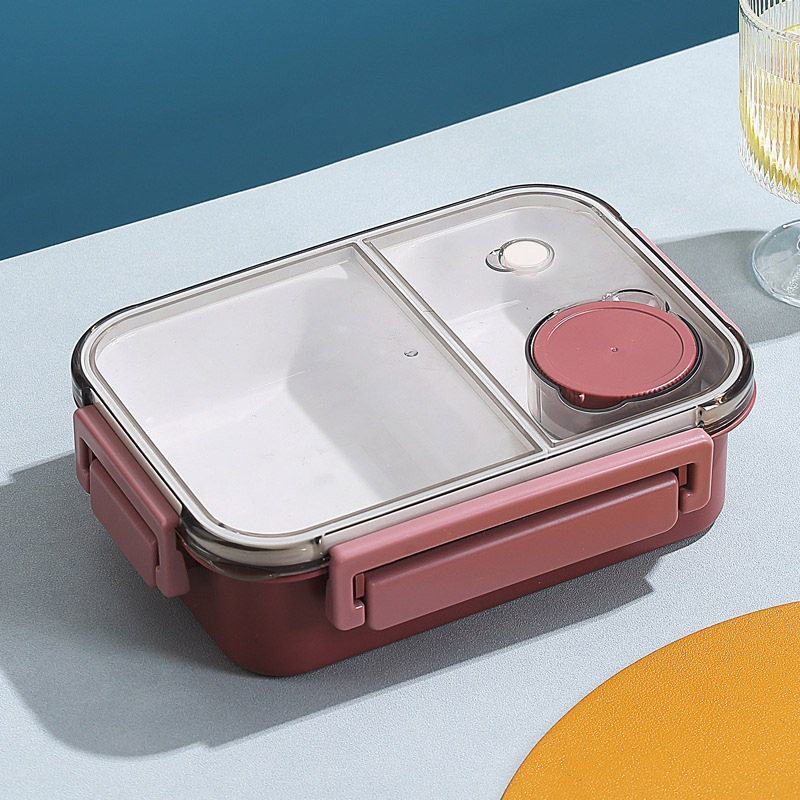 2 compartment plastic-Red