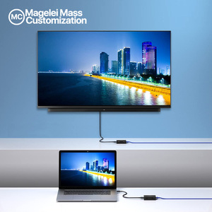Magelei OEM siyah renk HDMI genişletici 60M 4K <span class=keywords><strong>HD</strong></span> ağ bağlantı noktası RJ45 HDMI tek ağ kablo sinyal şanzıman amplifikatör 60M