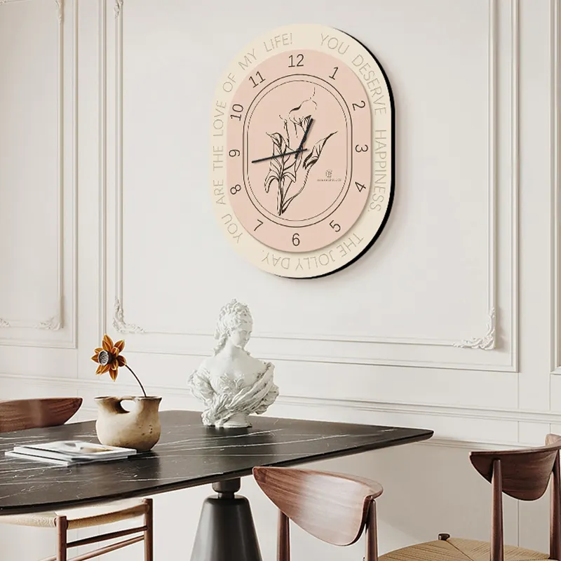Style français Restaurant décoration peinture rétro maison Art salon tenture murale horloge peinture moderne minimaliste créatif