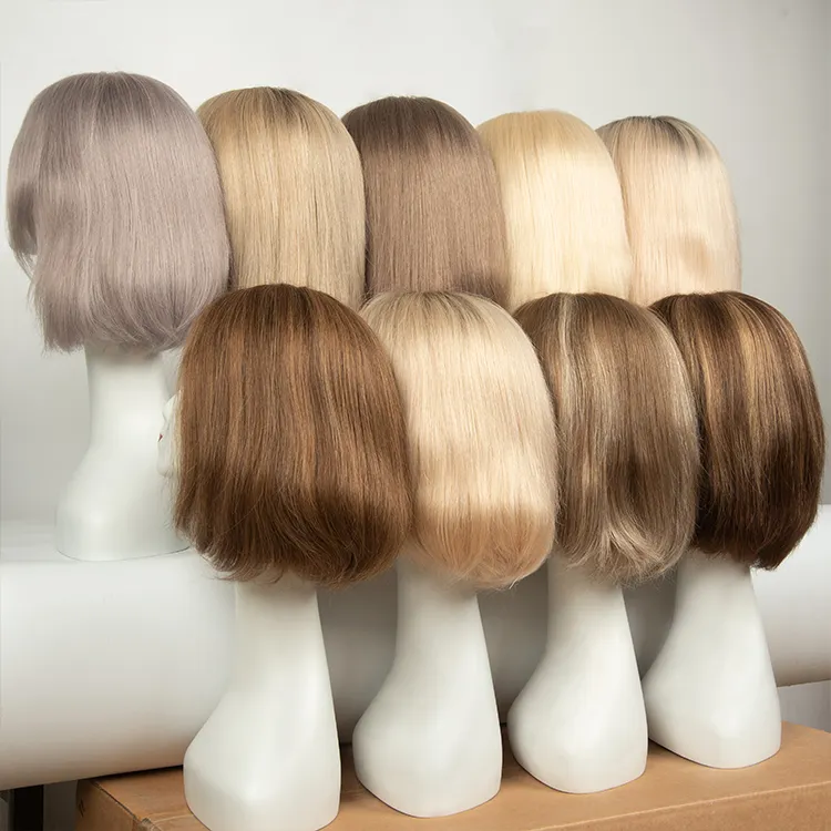 Lace Wig Bob Pendek Wig Populer 100% Rambut Virgin Manusia 4X4/13X4 /5X5 Wig Renda Depan Bob untuk Wanita