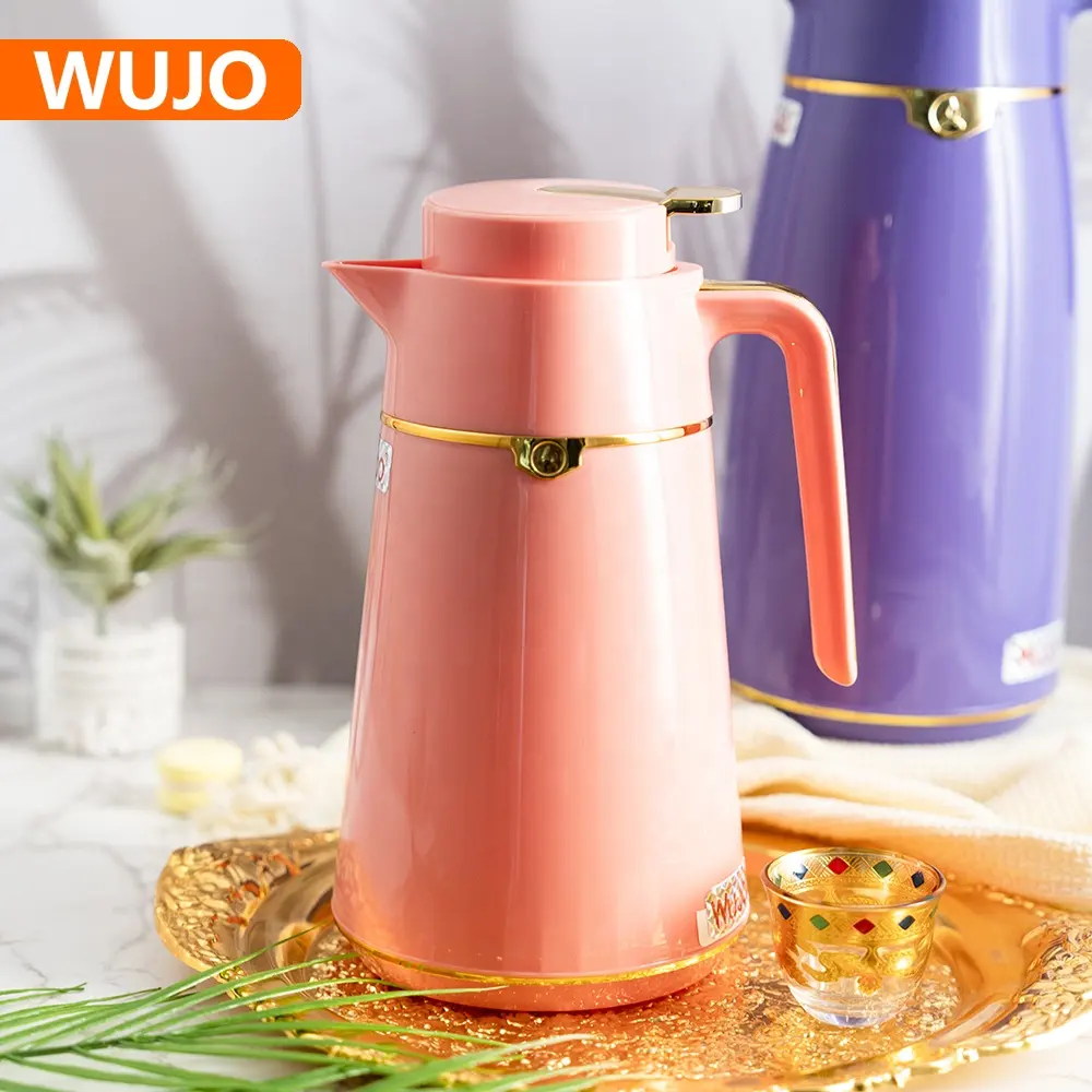 Wujo Nhà Máy Giá 1L 2L tùy chỉnh sang trọng chân không flasks & thermoses Glass Refill trà cà phê chậu Set cho gia đình