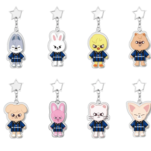Móc khóa nhựa hình hoạt hình nhóm nhạc KPOP Stray Kids SKZ, charm acrylic thứ 4 trong bộ sưu tập KARMA - Product Image 1