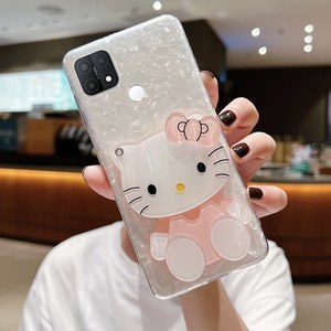 Oppo r11s için serin hello kitty kedi makyaj aynası IMD kabuk desen R9 telefon kılıfı 2-in-1 r11 artı oppo a15 için kt durumda toptan - Product Image 6