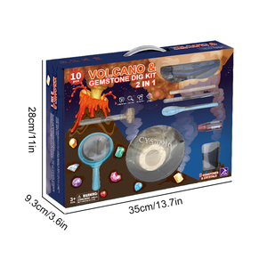STEMおもちゃ教育ゲーム2in1火山と宝石掘削キット科学子供のためのDIYおもちゃ - Product Image 6