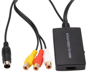1080p UP Scaler，带RCA & S-Video双输入，PAL/NTSC开关USB电源影音/S-Video转HDMIConverter盒，适用于PS2/N64/VCR - Product Image 2