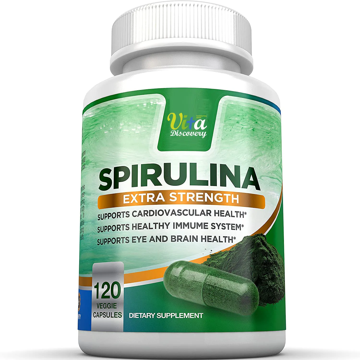 Özel etiket süper maması formülü Phycocyanin Spirulina kapsül vitamini ile B12 koruyun görme takviyesi